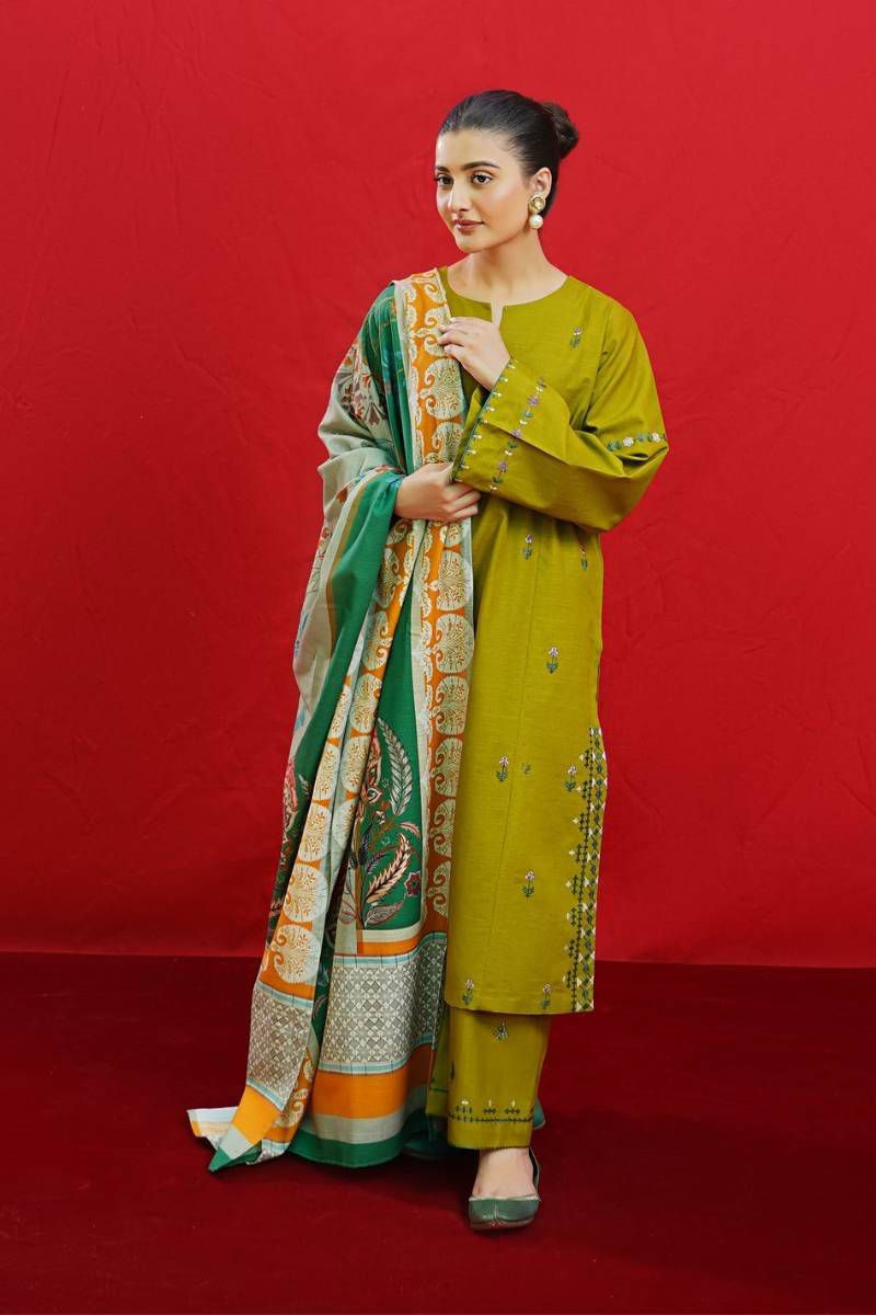 Elegant Dhanak 3PC Dress