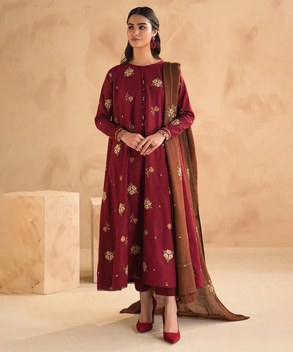 Royal Winter Glow Dhanak Suit